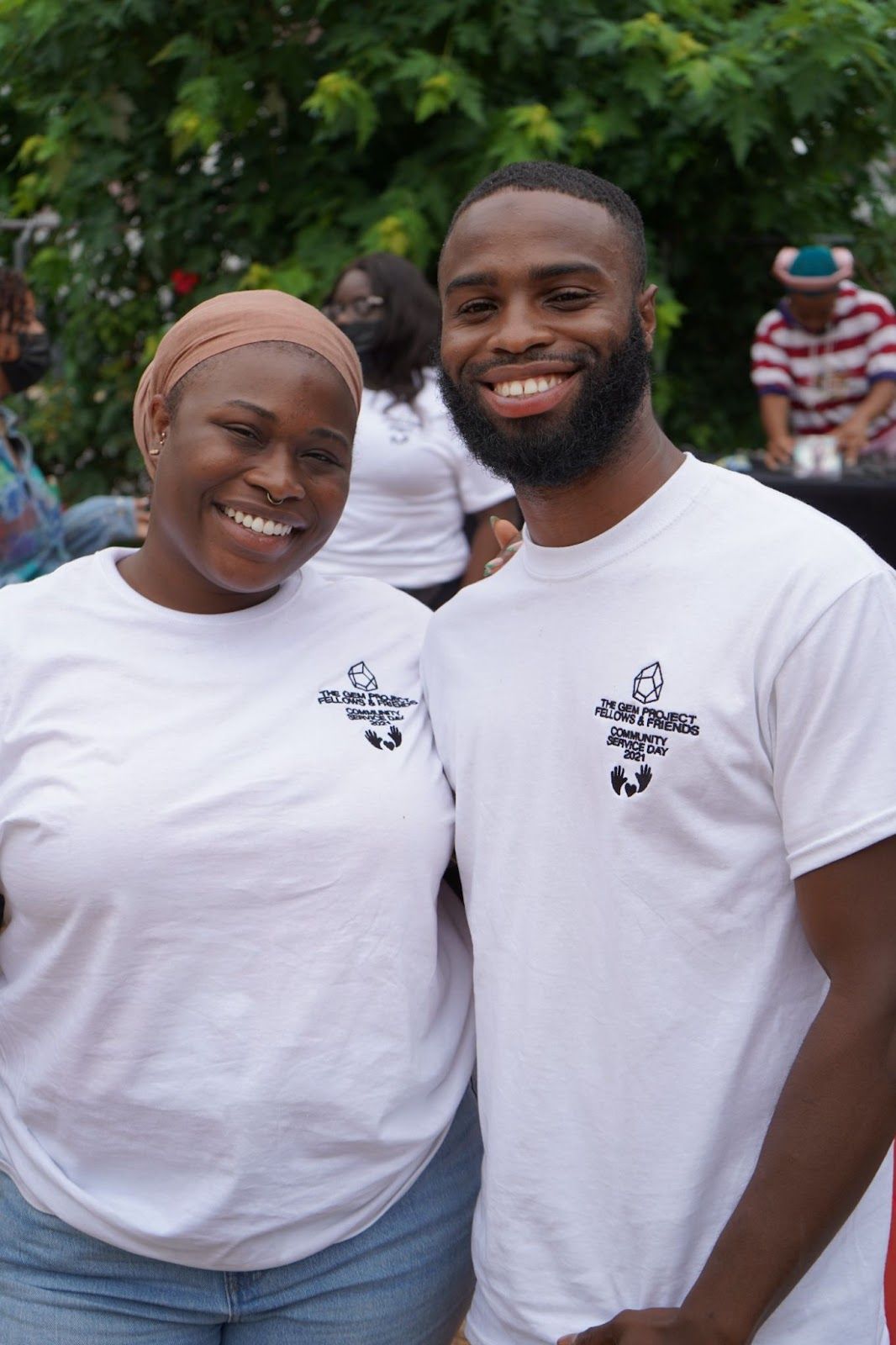 Bilal and Breonna Walker, Founders of Al-Munir Farms, are pictured at GEM Project Day of Service at Eden’s Farm. Photo by: Shane Fuller