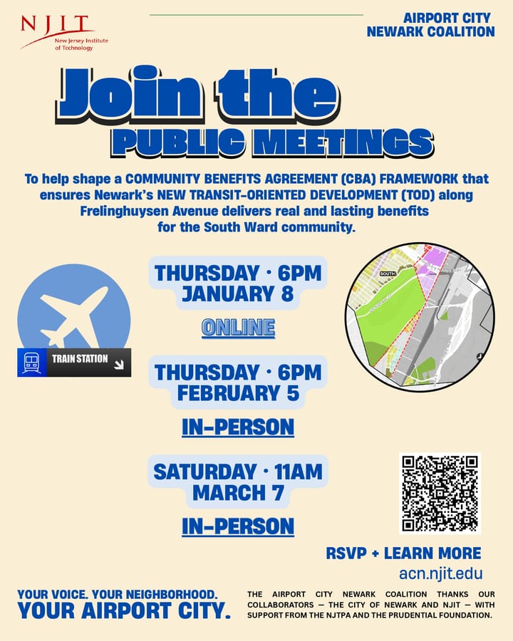 Help Shape Newark’s Airport City District: Public Meetings Continue January 8